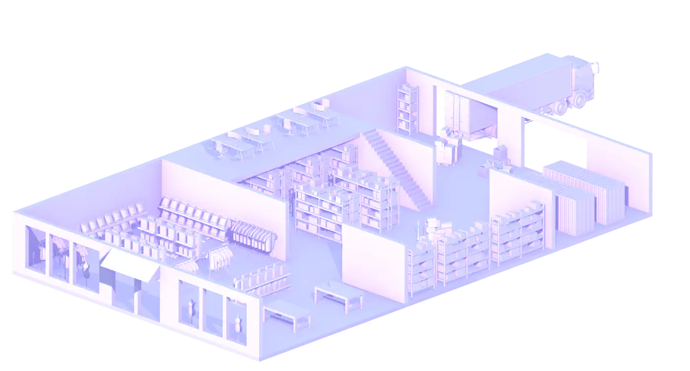 Skuno platform overview showing warehouse management, point of sale, business intelligence, AI agents, and Microsoft Dynamics 365 Business Central integration.